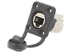 Cat6A Panel Connector Shielded Feedthrough IP6