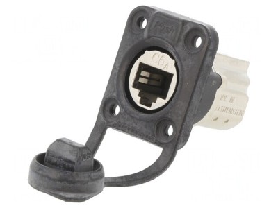 Cat6A Panel Connector Shielded Feedthrough IP6 foto
