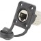 Cat6A Panel Connector Shielded Feedthrough IP6