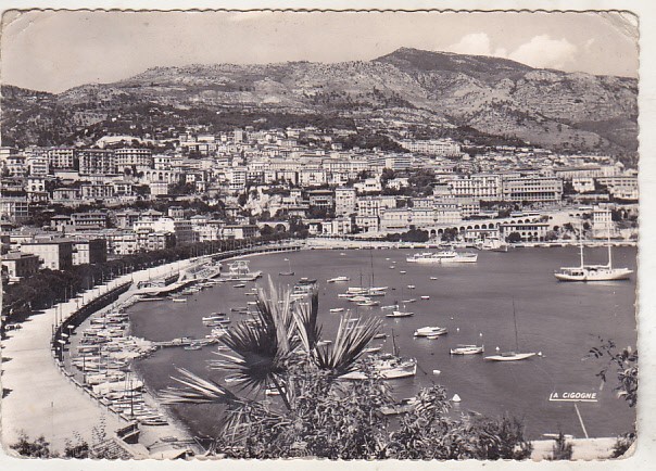 bnk cp Principatul Monaco - Portul - uzata 1957