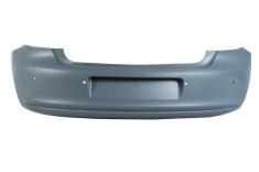 Bara spate VW Polo (6r), 08.2009-05.2014, cu gauri pentru Senzori de parcare (PDC); grunduit; decupaj mic pentru evacuare, 6R6807417ASGRU, Aftermarke