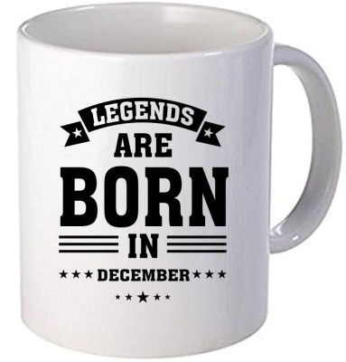 Cana alba personalizata &amp;quot; Legends are born in December&amp;quot;, INOVATIX&amp;reg;. 330ml foto