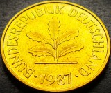 Cumpara ieftin Moneda 5 PFENNIG - RF GERMANIA, anul 1987 J *cod 4266 A, Europa