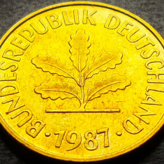 Moneda 5 PFENNIG - RF GERMANIA, anul 1987 J *cod 4266 A