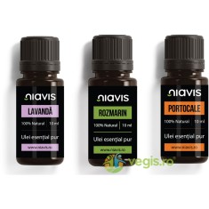 Pachet Uleiuri Esentiale: Lavanda 10ml + Rozmarin 10ml + Portocale 10ml