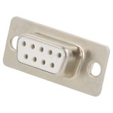 Mufă D-Sub 9-Pin Mamă pentru Lipire pe Cablu