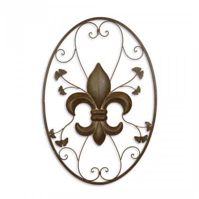 Decoratiune crin din fier forjat antik brown TZ-27 foto