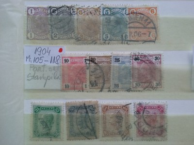 1904- Austria-Mi 105-118-part.set-stampilat foto