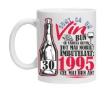Cana alba personalizata &quot;Un Vin Bun 1995-30&quot;, INOVATIX&reg;. 330ml, Oem