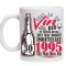 Cana alba personalizata &quot;Un Vin Bun 1995-30&quot;, INOVATIX&reg;. 330ml