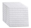Set 10x Tapet Caramida, Model Piatra Naturala, suprafata acoperire 5.4 mp, autoadeziv, waterproof, usor de montat, design modern, 70x77 cm, alb