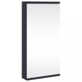 Cumpara ieftin Dulap de colt cu oglinda pentru baie, gri, 30x24x60 cm