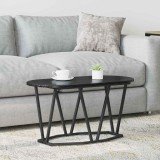 VidaXL Masă de cafea, stejar negru, 80x40x40,5 cm, lemn și metal
