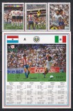 Paraguay 1987 - Cupa Mondială de Fotbal - Mexic, Serie scurta (ultimele 2 valori apar doar in bloc !) + Colita, MNH