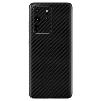 Set Folii Skin Acoperire 360 Compatibile cu Samsung Galaxy S20 Ultra - ApcGsm Wraps Carbon Black foto