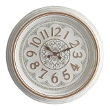 Ceas de perete Alicce Inart &icirc;n ton alb antic și auriu D58,2x5,6cm