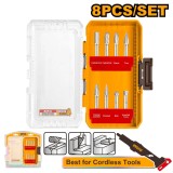 Set Freze Biax 8buc Carbură Tungsten Double Cut Prindere 6mm AKDL10801 &ndash; freze rotative pentru debavurare si prelucrare metal