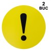 Indicator Autocolant, Model șofer Nou, Set 2 Bucăți, Diametru 20cm, Galben, Oem