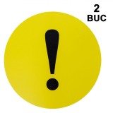 Indicator Autocolant, Model șofer Nou, Set 2 Bucăți, Diametru 20cm, Galben, Oem