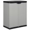 vidaXL Dulap de depozitare grădină, cu 1 raft, gri/negru, 68x40x85 cm 340981