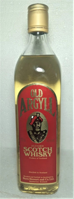 WHISKY old argyll, blended scotch, CL 70 GR 40 ANII 90/2000 IMP. sari, ITALY