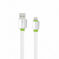 Cablu de Date Plat EMY 14984 Apple Iphone Lighting 5/6/7/8/X, 1 metru Alb