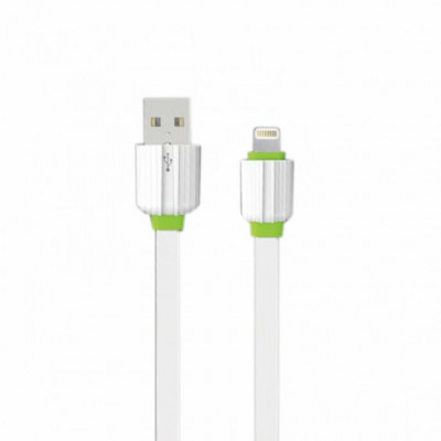 Cablu de Date Plat EMY 14984 Apple Iphone Lighting 5/6/7/8/X, 1 metru Alb foto
