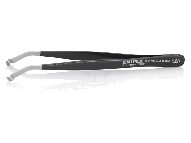 Pensetă Lungă 120mm V&acirc;rf Curbat ESD
