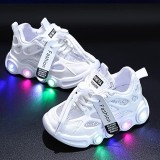 Adidasi albi cu luminite - Lorena (Marime Disponibila: Marimea 28)