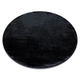 Covor VISCO cerc gri inchis 5 pluș, IMITARE BLANĂ DE IEPURE, cerc 120 cm