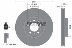 TEXTAR 92287203 PRO Disc frana foto