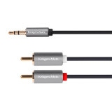 Cablu Kruger Matz 2 x RCA - 1 x jack 3.5 mm, stereo, lungime 10 m, Kruger&amp;Matz