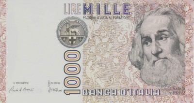Bancnota Italia 1.000 Lire 1982 - P109a UNC ( Marco Polo - s. Ciampi/ Stevani ) foto