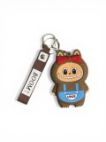 Geanta Mini cu Breloc din Silicon EMC ONSHOP&reg;, model animat de tipul "La Bubu", 10 cm, Maro