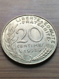 Moneda Franta 20 Centimes 1993 -Luciu de batere, Europa