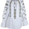 Bluza dama tip ie 124, alb/maro inchis , marimea XL