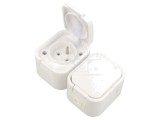 Conector alimentare AC 2P+PE 250VAC 16A Albă pentru perete
