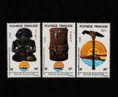 Polynesia 1980 - Festival Papua Noua Guinee ,serie 3 valori , dantelat .MNH , Mi.309-311
