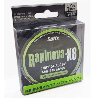 FIR TEXTIL SUFIX RAPINOVA X8 LEMON GREEN 150M 0.205MM foto
