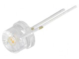 LED 8mm Portocalie 140&deg; Convex, Nr. Term: 2, Iluminare Eficientă, Optosupply