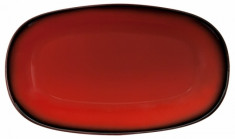 Platou oval Colectia MARMARIS, Gural, 29 x 17 cm, Black/Red, 0180543 foto