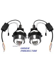 Lupe Bi Led LASER Auto 3&quot; putere 60W luminozitate 10.000 Lumeni 5500k 12V P1-Pro Z113 cu Angel Eyes