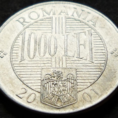 Moneda 1000 LEI - ROMANIA, anul 2001 *cod 225 A