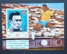 YEMEN A.R. -Cupa Mondiala de fotbal MEXIC 70- 1 COLITA, NEOB. - YAR 081