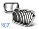 Racitor cu nervuri duble cromat, potrivit pentru BMW Seria 3 E36 sedan, break, coupe, cabrio 10.1996-08.1999 Performance AutoTuning