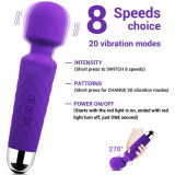 Aparat de masaj, Vibrator Violet, 10 Viteze, Yoba