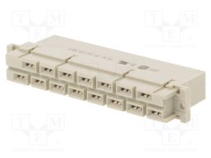 Conector DIN 41612 HARTING mamă 15 pini tip H bornă cu arc