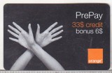 Bnk card Romania - Orange - 33+6 $ - 12/06 - RO-ORA-REF-0017-0612A