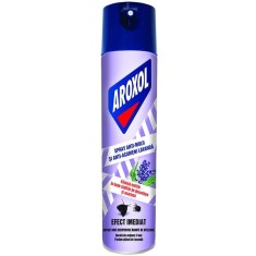 Spray anti-molii și acarieni AROXOL, 250 ml, pentru haine și suprafețe textile, miros de lavandă