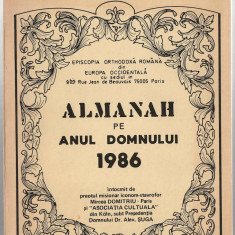 Almanah pe anul domnului 1986, preot M. Domitriu, Ep. Ort. Rom. Europa Occident
